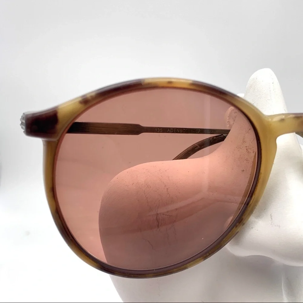Vintage Adensco 5702 Brown Round Sunglasses